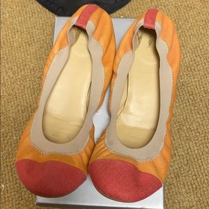 J crew leather ballerina